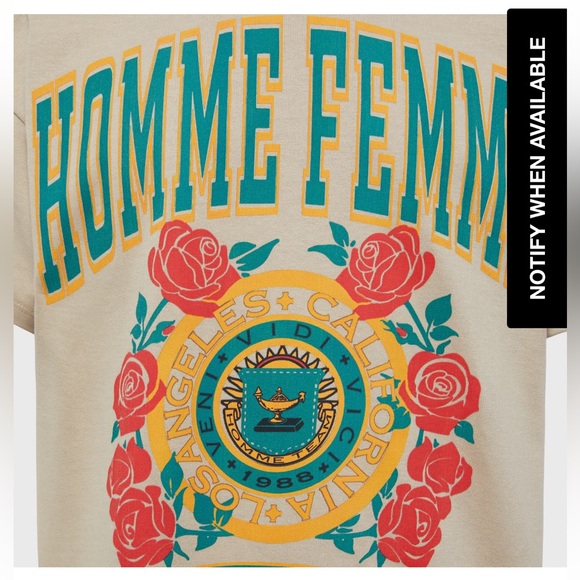 Homme+Femme Collegiate Varsity Tee Slate - Picture 2 of 6